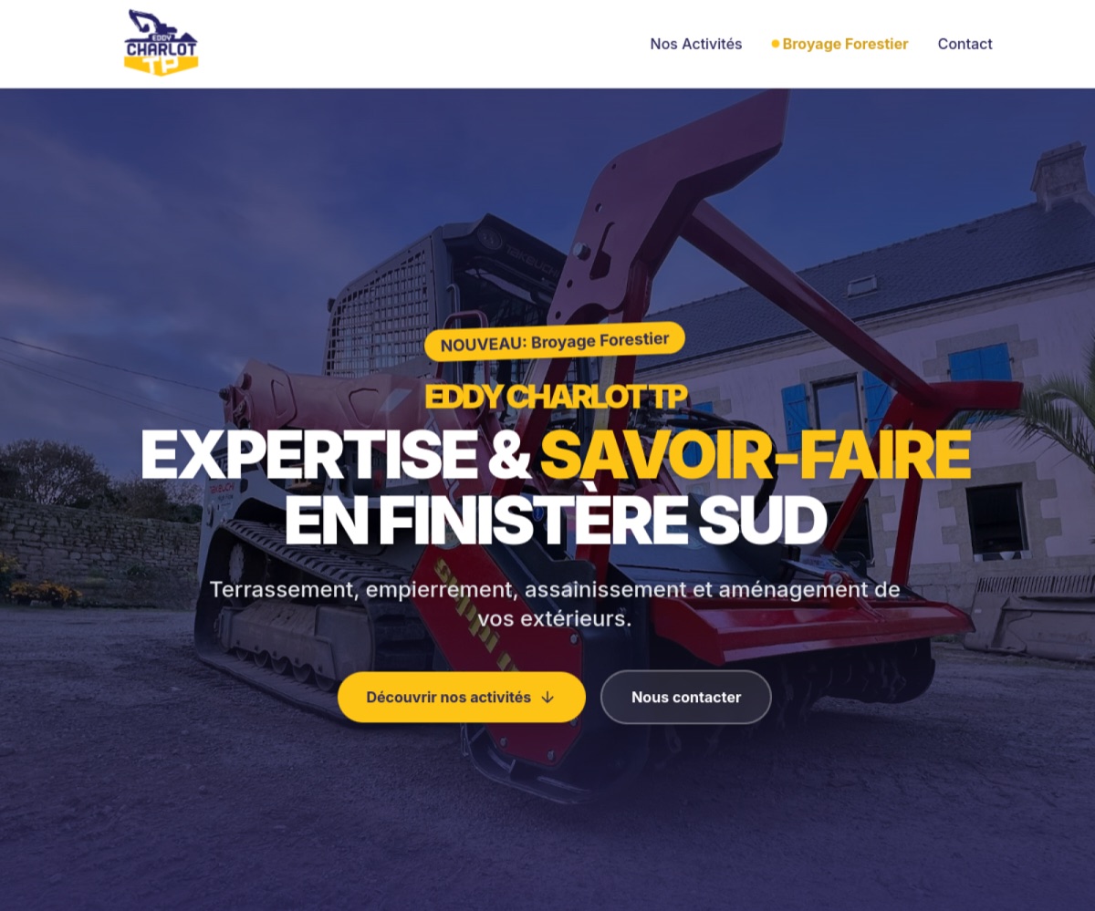 Capture du site Eddy Charlot TP